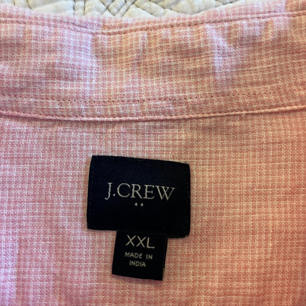 J. CREW SZ XXL LINEN/COTTON BLEND LS DRESS SHIRT